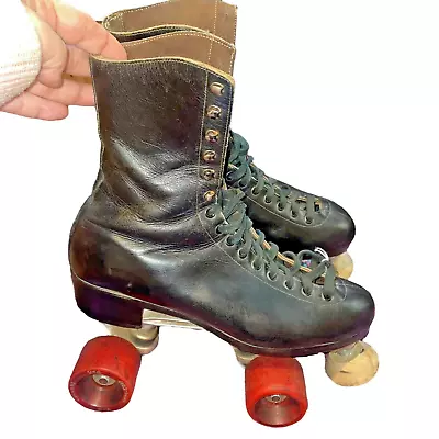 Vintage Red WWng Riedell Lincoln Roller Skates 2417 Sz 8 Mens • $255