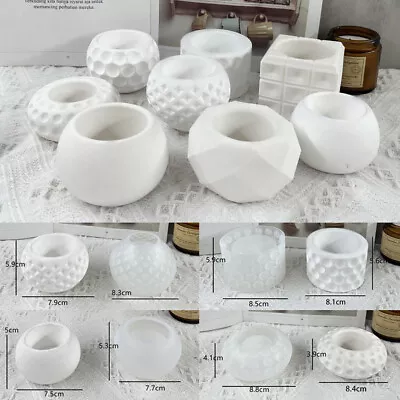£4.87 • Buy Epoxy Resin DIY Candle Holder Mould Plant Flower Pot Silicone Casting Mold Tools