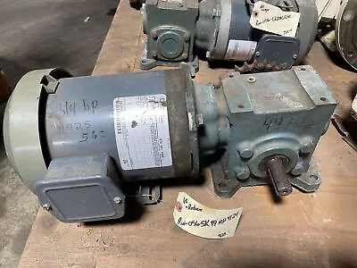 GE 5K49KN4124 Motor 3/4 HP 1725 RPM With Dodge Tigear 2 Gear Reducer • $260