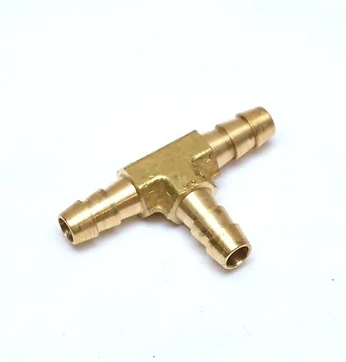 5/16 Hose ID Barb Tee Three Way Equal Brass Fitting Fuel Air Water Oil Vacuum • $8.90