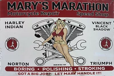 Marathon Motorcycle S14 Refrigerator Fridge Magnet Man Cave Decor SIGN Bar Shop  • $1.96