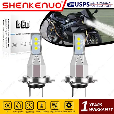 For Honda RVT1000R RC51 2000-2006 - 2X H7 LED Headlights Bulbs 55W 6000K White • $15.83