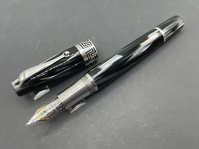 Montegrappa Extra 1930 Collection Celluloid Charcoal Ag925 Sterling 18k B $1295 • $895