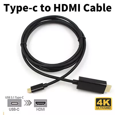 USB C Type C To HDMI Converter Cable HD TV Adapter Lead For Samsung Macbook • £5.79