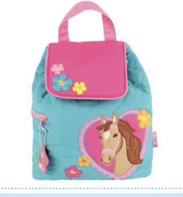 Cute Quilted Horse Theme Backpack Girls Bag Rucksack Stephen Joseph  Bnwt B05 • £10