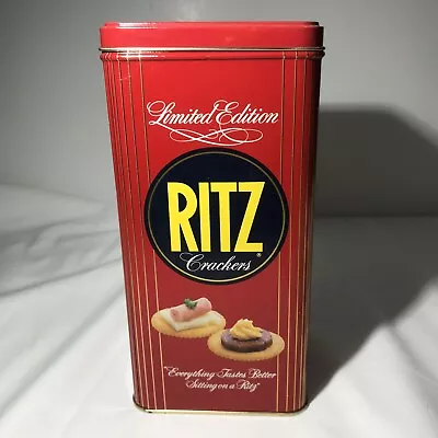 Vintage Empty 1986 Nabisco Ritz Cracker Square Tin Canister Limited Edition • $22