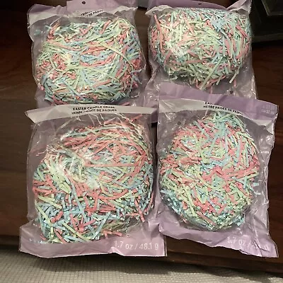 $3.99 • Buy Lot Of 4 Creatology Pastel Easter Crinkle Grass Paper Shreds- Basket Fill