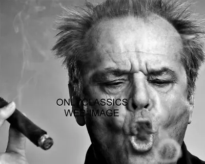 Cool Tough Guy Actor Jack Nicholson Perfect Cigar Smoke Ring 12x15 Photo Poster • $16.96