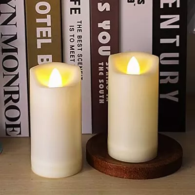 LED Battery Operated Candles2 X4 Plastic Flickering Flameless Candles With Timer • $14.86