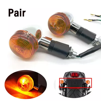 Pair Turn Signal Lights Amber For Kawasaki VULCAN VN 800 900 1500 1700 2000 AT • $11.95