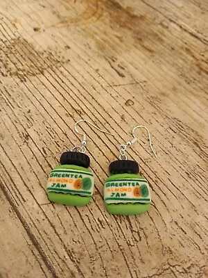 Cute Handmade Almond Jam Jar Earrings Dangle Drop Gift Quirky Unique  • $4.85