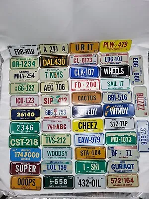 Post Wheaties 1980's Mini Bike License 47 Plates  Texas Huge Lot Metal Tags • $225