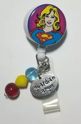 Superwoman ID Badge Holder Retractable Reel Clip Nurse RT RN LVN CNA MD NP Tech • $10