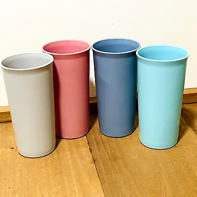 Tupperware 4 Cups 5  Tumblers 8oz Country Pastels #116 Retro Y2K • $10.98