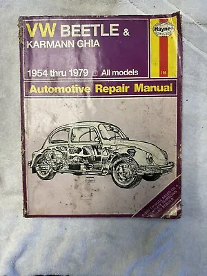 VW Beetle & Karmann Ghia 1954-79 All Models Repair Manual Haynes 96008 VW Bug • $17