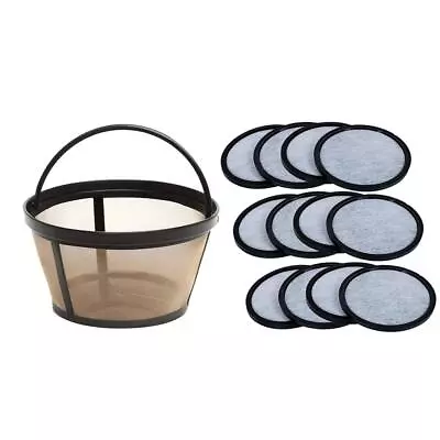 Premium Charcoal Water Filter Disks For Mr. Coffee Machines 12 Pack + Reusabl... • $14.60