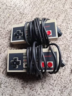 Pair 2x Vintage Nintendo NES-004  Genuine Original Wired Controllers • $15.99