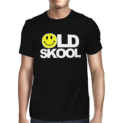 1Tee Mens Old Skool 90s Rave Smiling T-Shirt • £7.99