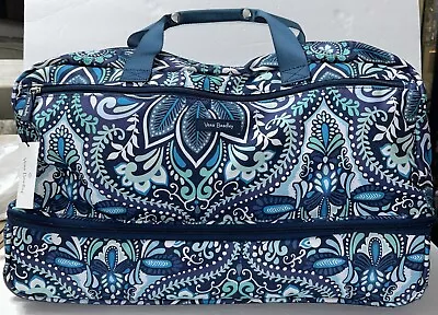 Vera Bradley Lighten Up Wheeled Carry-On Blue Island Medallion 22 X 13 X 10 Inch • $100