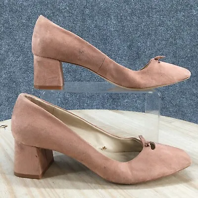 Zara Basic Collection Heels Womens 38 Casual Slip On Block Heels Pumps Pink • $20.89