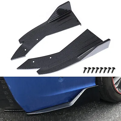 $22.99 • Buy Car Rear Bumper Diffuser Splitter Shark Fin Shape Side Skirt Carbon Fiber Color