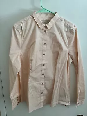 BURBERRY BODY Women’s Vintage Size XL Peach Cotton Blouse Shirt • $79.99