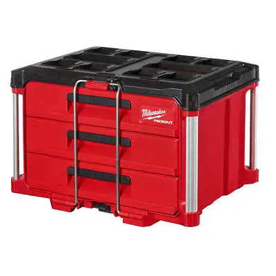 Milwaukee 48-22-8443 PACKOUT 3 Drawer Durable Tool Box W/ 50lbs Capacity • $179