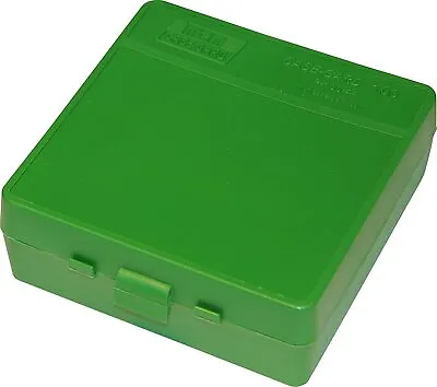 MTM Case-Gard Ammunition Box 100 Round Flip Top 41-44-45 LC Green Plastic • $9.13