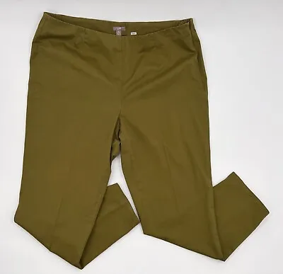J. Jill Pants Womens 16 Green Tapered Stretch Pockets Dark Wash High RiseCasual • $13