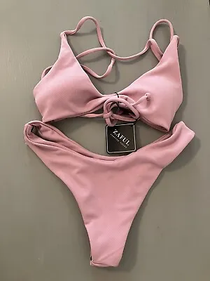 $10 • Buy Zaful High Cut Pink Bikini Small New With Tags