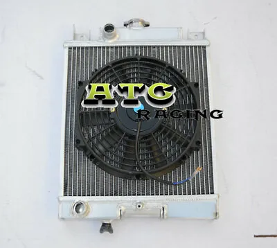 2Row Radiator+Fan For 89-94 Suzuki Swift Cultus GTI Chevy Geo Metro G13 SF 1.3L • $122