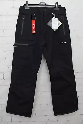 Volcom L Gore-Tex Shell Snowboard Pants Men's XL Black New Extra Large • $224