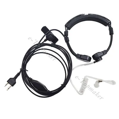 Throat Microphone Headset Earpiece Mic PTT For Midland Two Way Radio G5 G7 G9  • $18.42