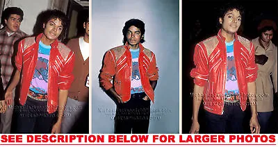 MICHAEL JACKSON 1984 In BEAT IT JACKET 3xRAR8x10 PHOTOS • $23.97