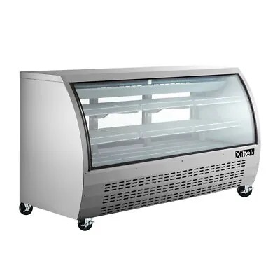 NEW 82  DELI CASE STAINLESS GLASS REFRIGERATOR DISPLAY CASE Bakery Pastry MEAT • $2995