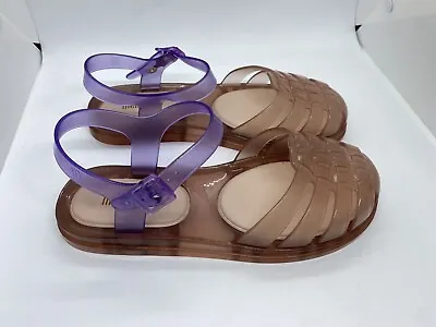 Melissa Women's Possession Sandals Clear Jelly Fisherman Purple Pink Size 7 • $23.99