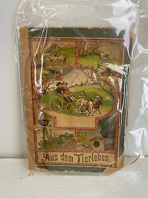 Vintage 'Aus Dem Tierleben' Illustrated Colorful German Children's Book • $14.99