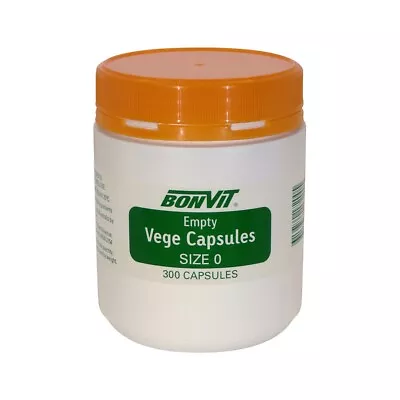 New Bonvit Empty Vege Capsules Size 0 300 Capsules • $19.49