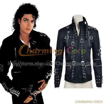 Beat It Michael Jackson Cosplay Costume Halloween Men Jacket Coat Cotton Version • $111.59