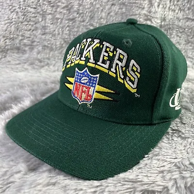 VINTAGE Green Bay Packers Hat Cap Snap Back Logo Athletic Diamond Cut Super Bowl • $62.97