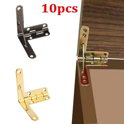 10Pcs 90° Angle Wooden Box Supports Hinge For Small Wooden Jewelry Box/Lid • $12.68