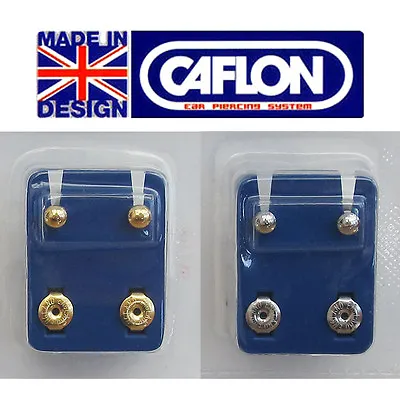 CAFLON EARRINGS - Stainless Steel Or 24ct Gold Plated Studs - Brand New Sterile • £2.99