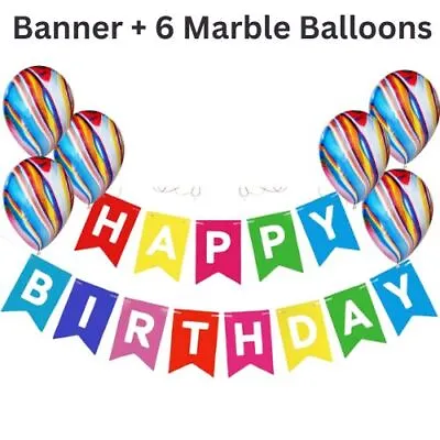 Happy Birthday Bunting Banner Letter Hanging Card Party Decoration Garland • £3.75