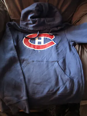 New Fanatics  Nhl Hockey Montreal Canadiens  Hooded Sweatshirt Mens Blue Small • $22.49