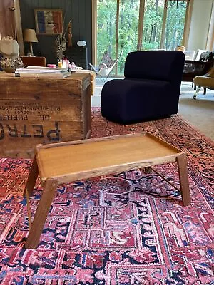 VTG Teak Folding Bed Table Tv Television Tray MCM Mid Century Modernist Eames • $199.99