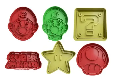 Super Mario Bros Cookie Cutters + Insert - Approx. 8cm • $5.42