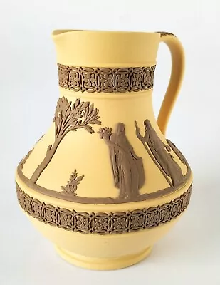 Wedgwood Jasperware Taupe On Cane Etruscan Water Jug • $487.28