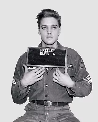 Elvis Presley Army Mugshot 11 X 14 Photo Photograph Poster Picture • $12.99