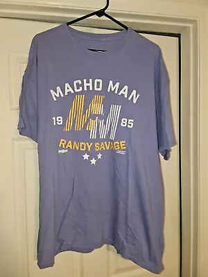 Rare Adult Macho Man Randy Savage T Shirt Purple Wrestling Wwe Wwf Pwt Xxl • $8.95