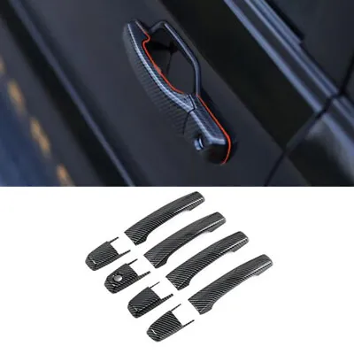 Carbon Fiber 8PCS Door Handle Cover Trim For Mitsubishi Montero Pajero 2009-2021 • $20.99